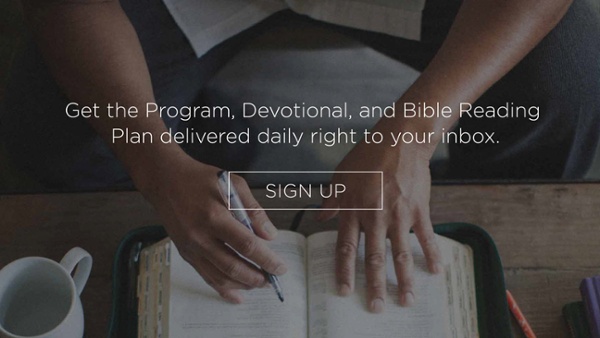 Get the Program, Devotional, and Bible Reading Plan delivered daily right to your inbox.
